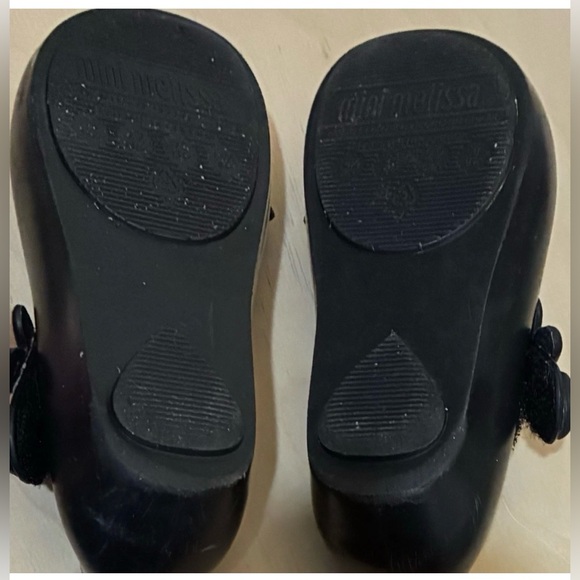 Mini Melissa Black Big Eyes Owl Shoes Girls Size 8 - Picture 5 of 14